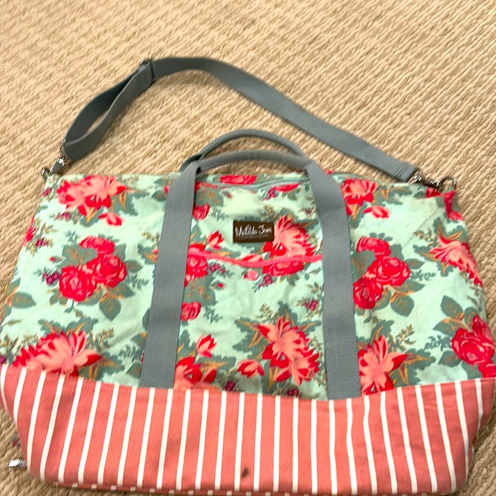 Matilda Jane floral duffel bag